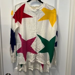 Multi-Color Star Sweater - Fantastic Fawn size L